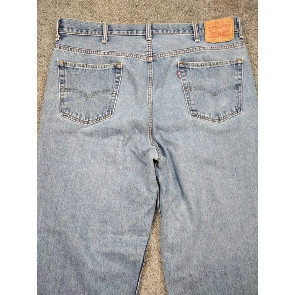 Vintage Levi's 560 Comfort Fit Jeans Men's 40x34 Wide Slight Tapered leg Y2K Dad